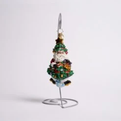 Treerific Santa Glass Ornament