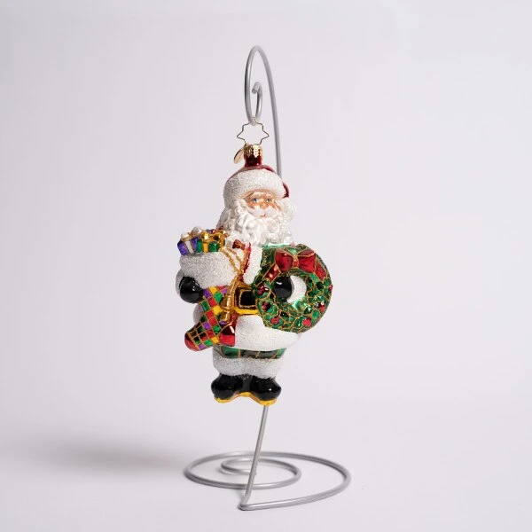 Christmas Splendor Claus Glass Ornament 3 Christmas Splendor Claus Glass Ornament