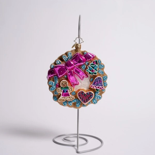 Sweet Treats Wreath Glass Ornament 3 Sweet Treats Wreath Glass Ornament