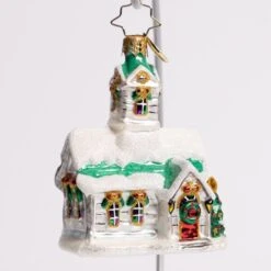 Boughs Of Holly Chapel Glass Gem Ornament 5 Boughs Of Holly Chapel Glass Gem Ornament -Esquire Shop 1021055 2