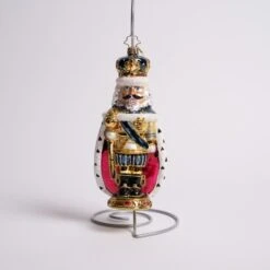 Nutcracking Royalty Glass Ornament