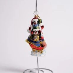 Silliest Sleigh Ride Glass Ornament