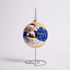 Darling First Christmas Glass Ornament