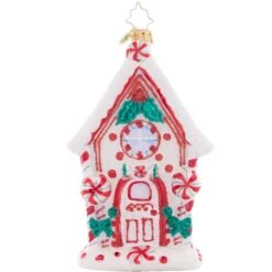 2023 Candy Cane Chalet Glass Ornament