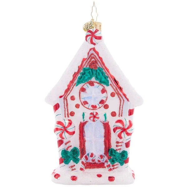2023 Candy Cane Chalet Glass Ornament 4 2023 Candy Cane Chalet Glass Ornament - Image 2