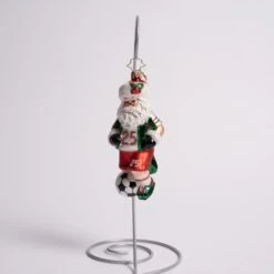 Kick It Like Kringle Glass Ornament
