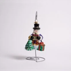 Today Is The Day Snowman Glass Ornament