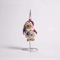 Gingersnap Santa Glass Ornament