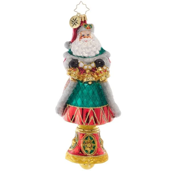 2023 Bells Will Be Ringing Santa Glass Ornament 3 2023 Bells Will Be Ringing Santa Glass Ornament