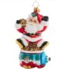 2023 Santa Snack Break Glass Ornament -Esquire Shop 1021373 1