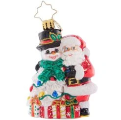2023 A Frosty Duo Glass Gem Ornament