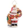 2023 A Woodland Walk Santa Glass Gem Ornament -Esquire Shop 1021404 1