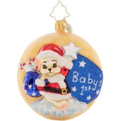 2023 Darling First Christmas Glass Gem Ornament