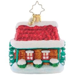 2023 The Coziest Cottage Glass Gem Ornament -Esquire Shop 1021425 2