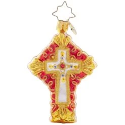 2023 Golden Grace Glass Gem Ornament