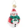 2023 Holly Jolly Snowman Glass Gem Ornament -Esquire Shop 1021433 1