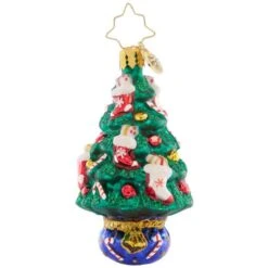 2023 Candy Cane Conifer Glass Gem Ornament