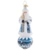 2023 Snowy Serenity Santa Glass Ornament -Esquire Shop 1021439 1