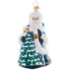2023 Winter Hues Santa Glass Ornament -Esquire Shop 1021453 1