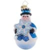 2023 Flakey Frosty Glass Ornament