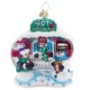2023 Cocoa In The Snow Glass Ornament -Esquire Shop 1021529 1