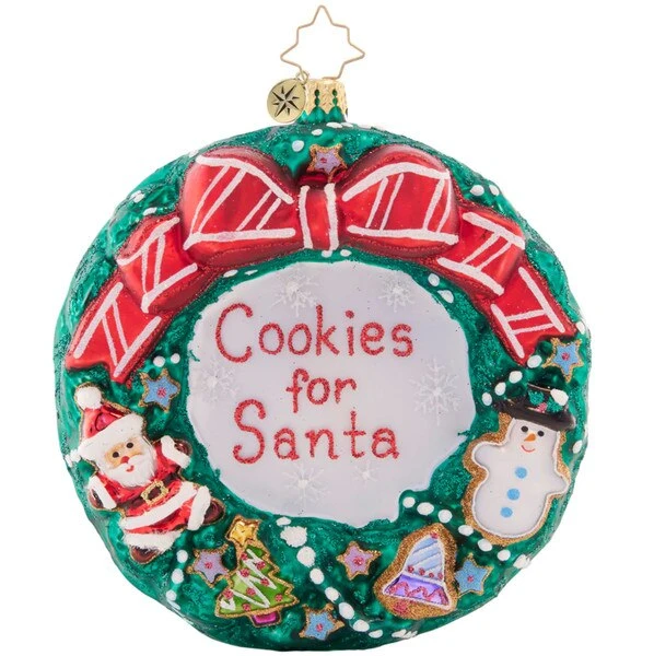 2023 Cheerful Cookie Wreath Glass Ornament 3 2023 Cheerful Cookie Wreath Glass Ornament