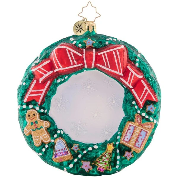 2023 Cheerful Cookie Wreath Glass Ornament 4 2023 Cheerful Cookie Wreath Glass Ornament - Image 2