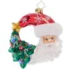 2023 Christmas With A Grin Santa Glass Ornament -Esquire Shop 1021544 1