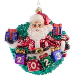 2023 Yearly Salutations Glass Ornament