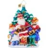 2023 Santa Fireside Friends Glass Ornament -Esquire Shop 1021572 1