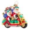 2023 Santa Sidecar Sidekick Glass Ornament -Esquire Shop 1021593 1