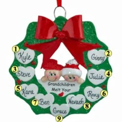 Grandchildren Wreath Family Of 9