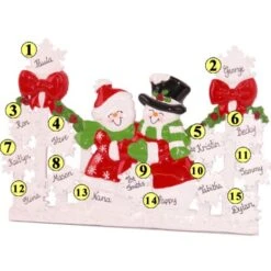 Snowman Fence Family Of 12