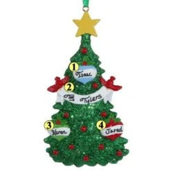 Tree With Ornaments Family Of 3