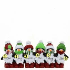 Penguin Snowflake Family Of 6