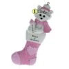 Polar Bear Baby Girl Stocking -Esquire Shop 1236G p