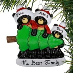 Family Of 3 Black Bear Tree Shopping -Esquire Shop 1242 3 2
