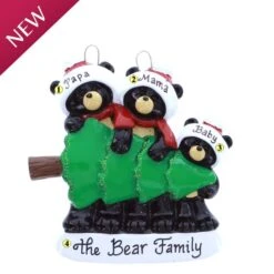 Family Of 3 Black Bear Tree Shopping