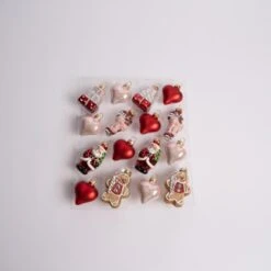 Glass Miniature Ornaments Set Of 16