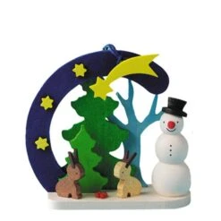 Snowman With Bunnies