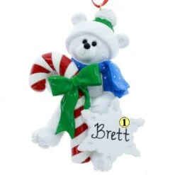 Candy Cane Polar Bear