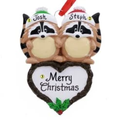 Racoon Couple Ornament