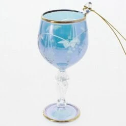 Blue Wine Glass Ornament