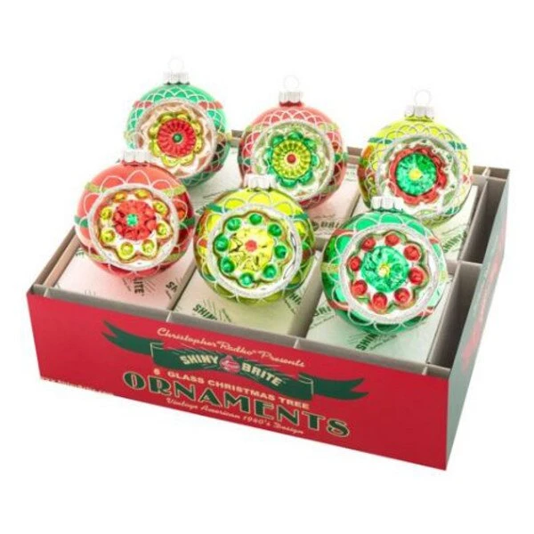 HS 6 Ct 3.25" Decorated Reflector Rounds 3 HS 6 Ct 3.25" Decorated Reflector Rounds