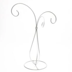 Silver Scroll 3 Arm Ornament Stand