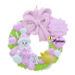 Baby's 1ST Snowman Girl Wreath