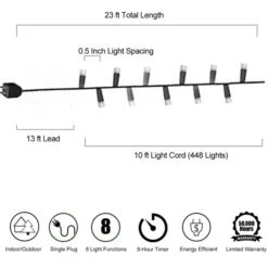 448 Warm White Cluster Light Set -Esquire Shop 440262 5