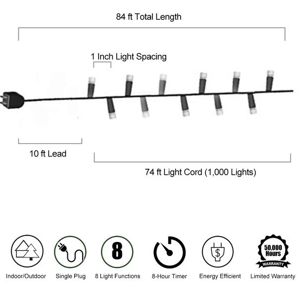 1000 Warm White Light Set 6 1000 Warm White Light Set - Image 5