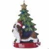 Basset Hound With Christmas Tree Ornament