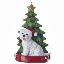 West Highland Terrier With Tree Ornament